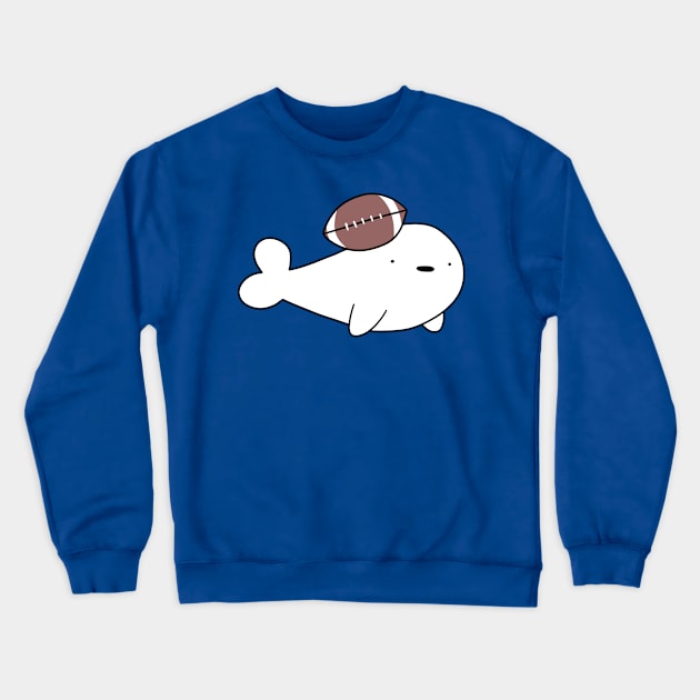 Baby Harp Seal and Football Crewneck Sweatshirt by saradaboru